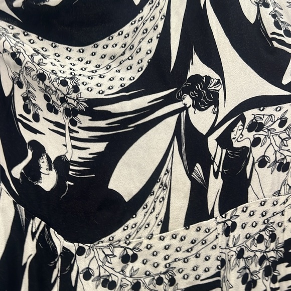 Reformation Persephone Print One Shoulder High Slit Midi Dress Sz 4 - Picture 5 of 14